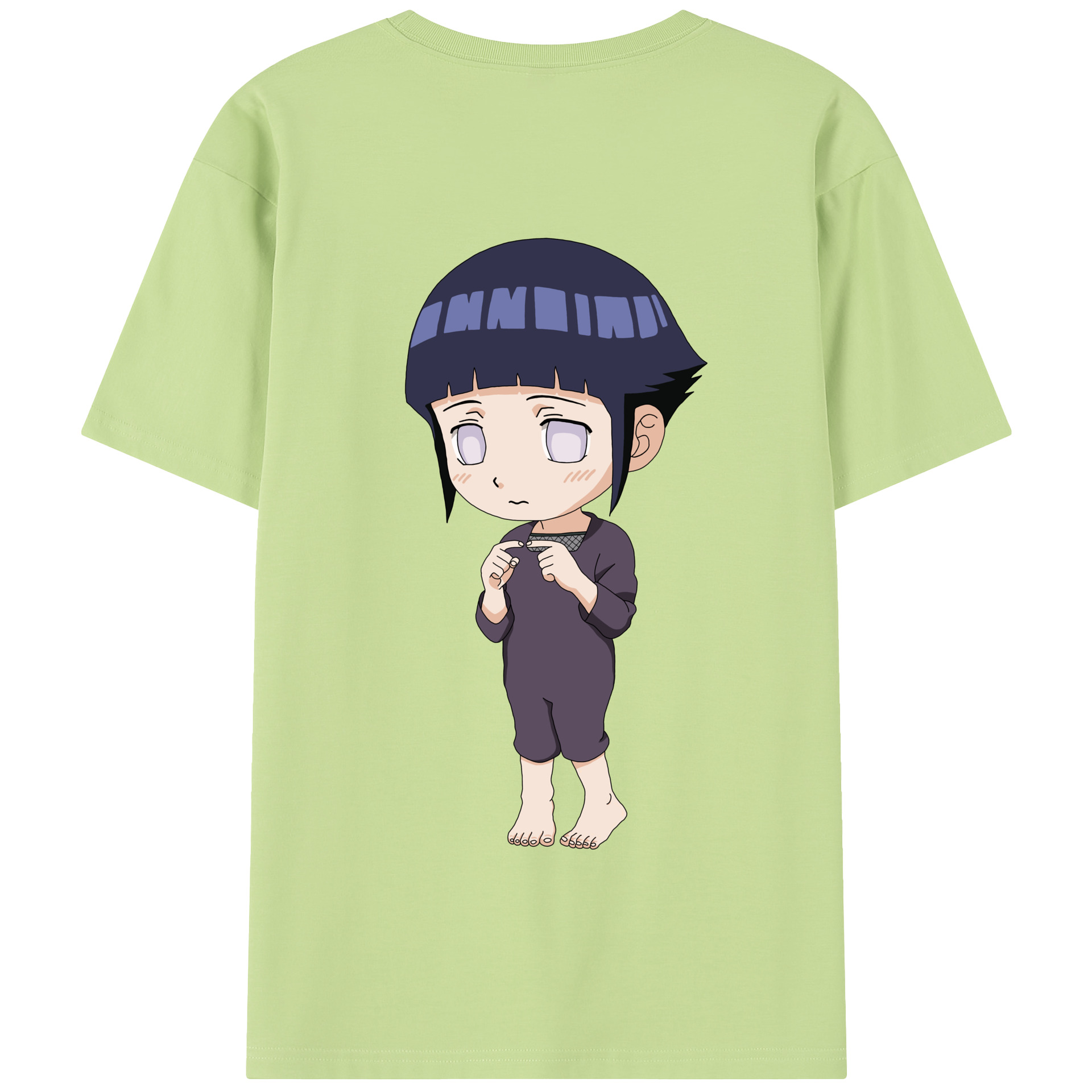 （画像用） NARUTO -ナルト- 日向ヒナタ Hyūga Hinata 綿100％半袖Tシャツ（背面プリント）
